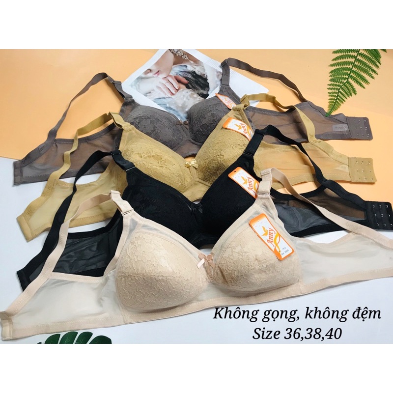 Áo lót mỏng không đệm mút, không gọng 1912 - mặc như không mặc - Áo ngực nữ không gọng, đủ dáng , siêu mỏng 2mm, 3 móc