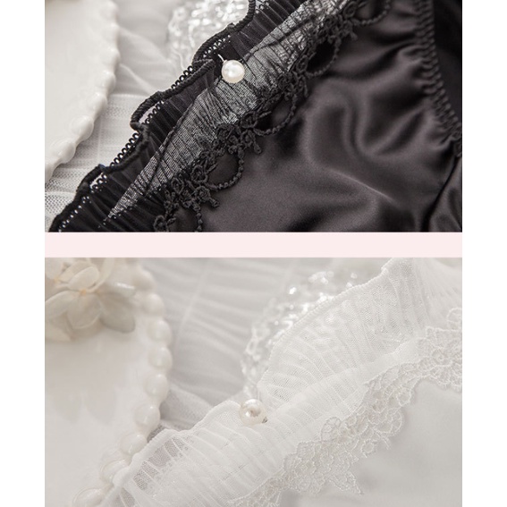 Quần Lót Nữ Lụa Sữa Phối Ren Xuất Đông Âu . Hàng Loại Đẹp.