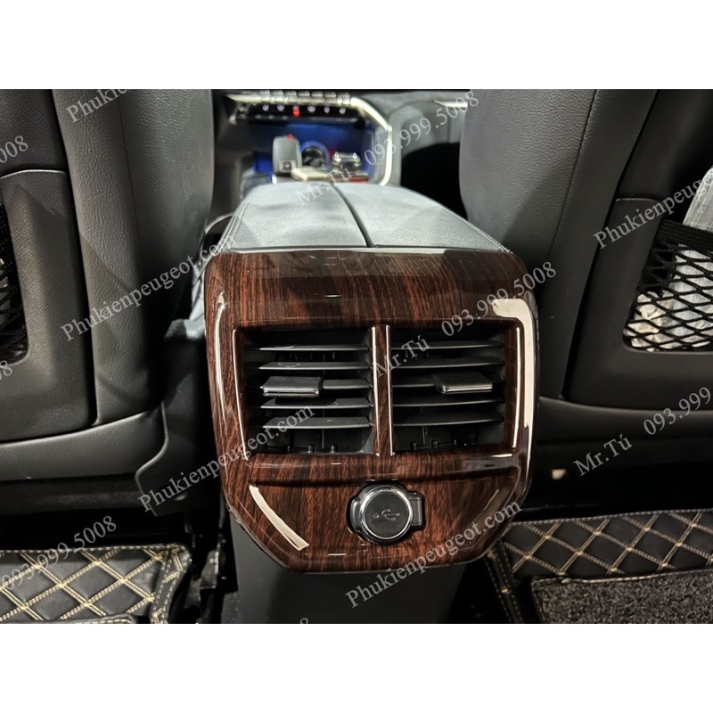 Bộ ốp vân gỗ nội thất vân gỗ vàng 12 chi tiết xe Peugeot 5008 Peugeot 3008