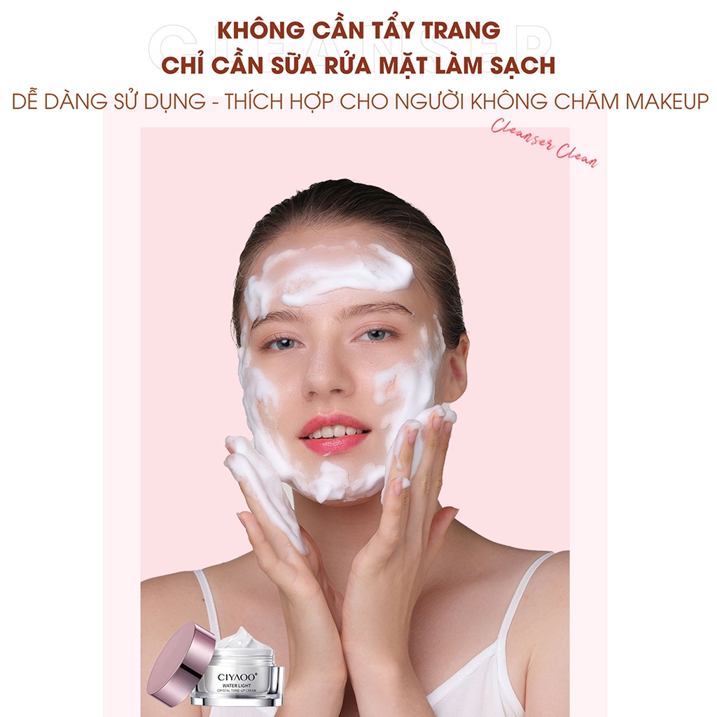 Kem Dưỡng Da CIYAOO Dưỡng Ẩm Làm Trắng Da Nâng Tone Cream 2 IN 1 Có Thể Sử Dụng Như Kem Lót MSP QX0066-02