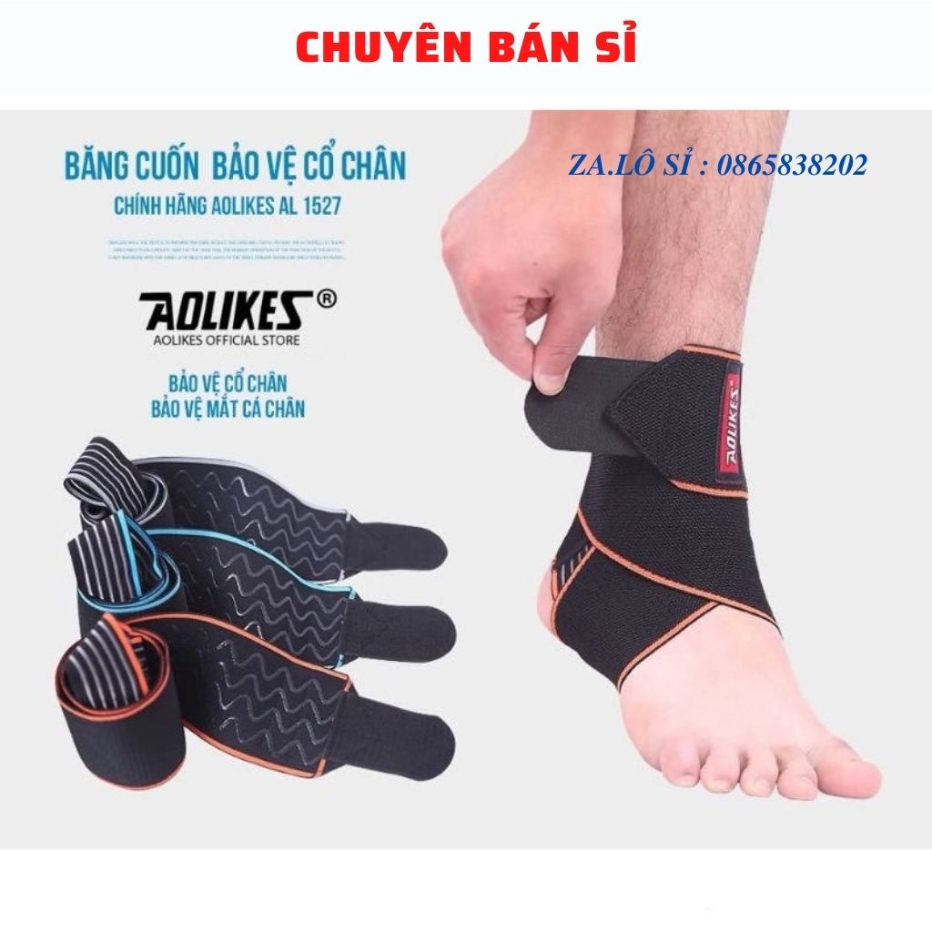 ⚡Chuyên Bán Sỉ⚡Băng quấn cổ chân đàn hồi Aolikes - Bảo vệ cổ chân cực tốt, thoải mái di chuyển A1527