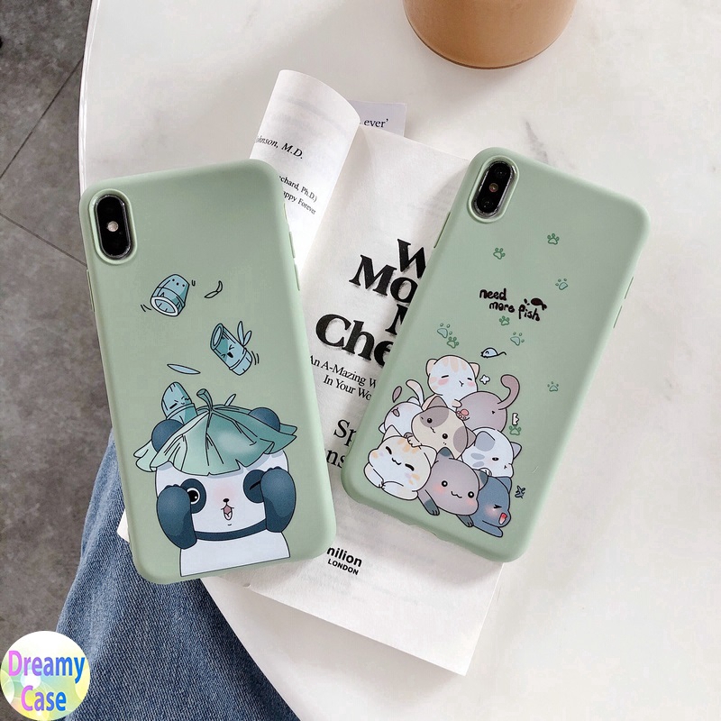 Ốp điện thoại TPU hình gấu trúc cho OPPO A16 A74 A94 A54 A52 A92 A31 A91 A15 A15S A93 A53 A33 A5 A9 2020 F11 F9 A7 A5S AX7 A3S A12e A83 A39 A57 F1S F5 Youth Reno 5F 4F 3