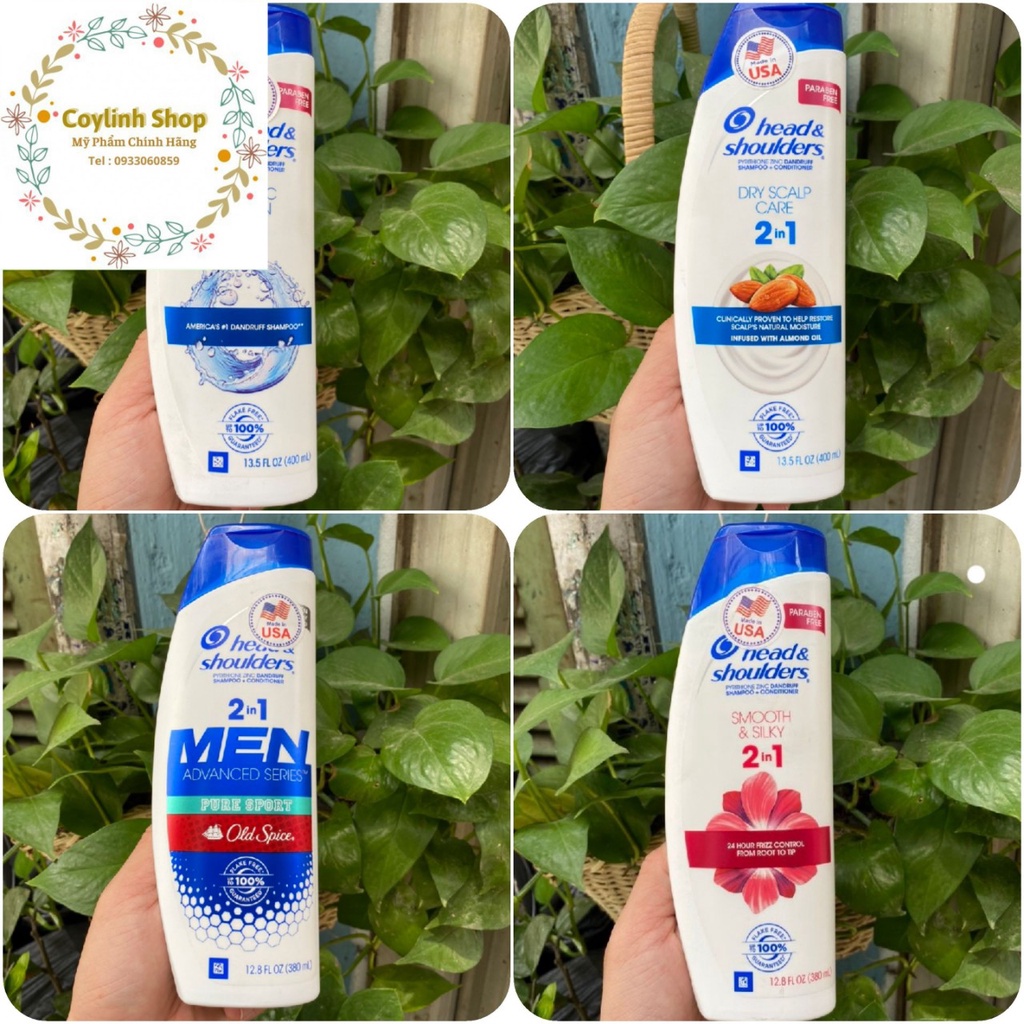 [ Chính Hãng ] Dầu Gội &amp; Xả Head &amp; Shoulders 2in1 380ml/400ml Hàng Mỹ