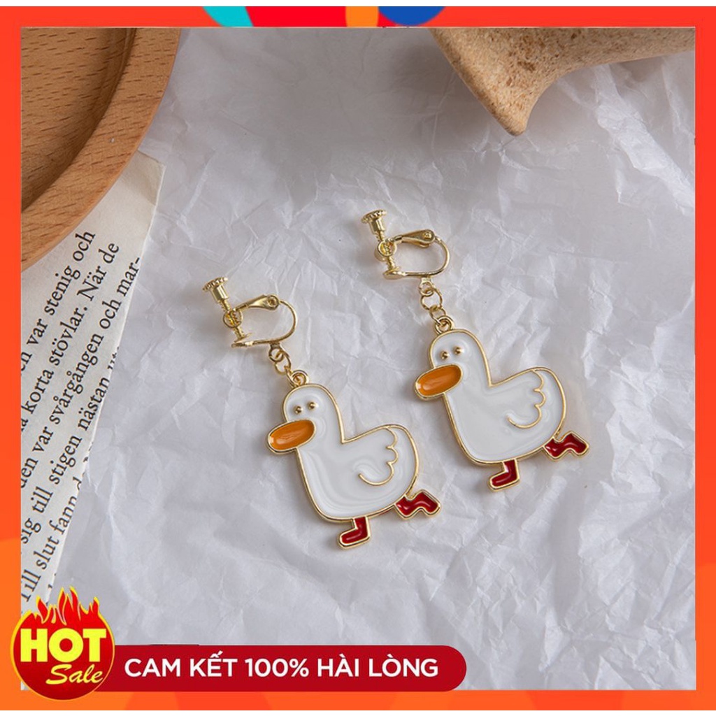 [HOT] BÔNG TAI KHUYÊN TAI HÌNH CHÚ VỊT NGỘ NGHĨNH ĐÁNG YÊU DỄ THƯƠNG PHONG CÁCH HÀN QUỐC 221BT027