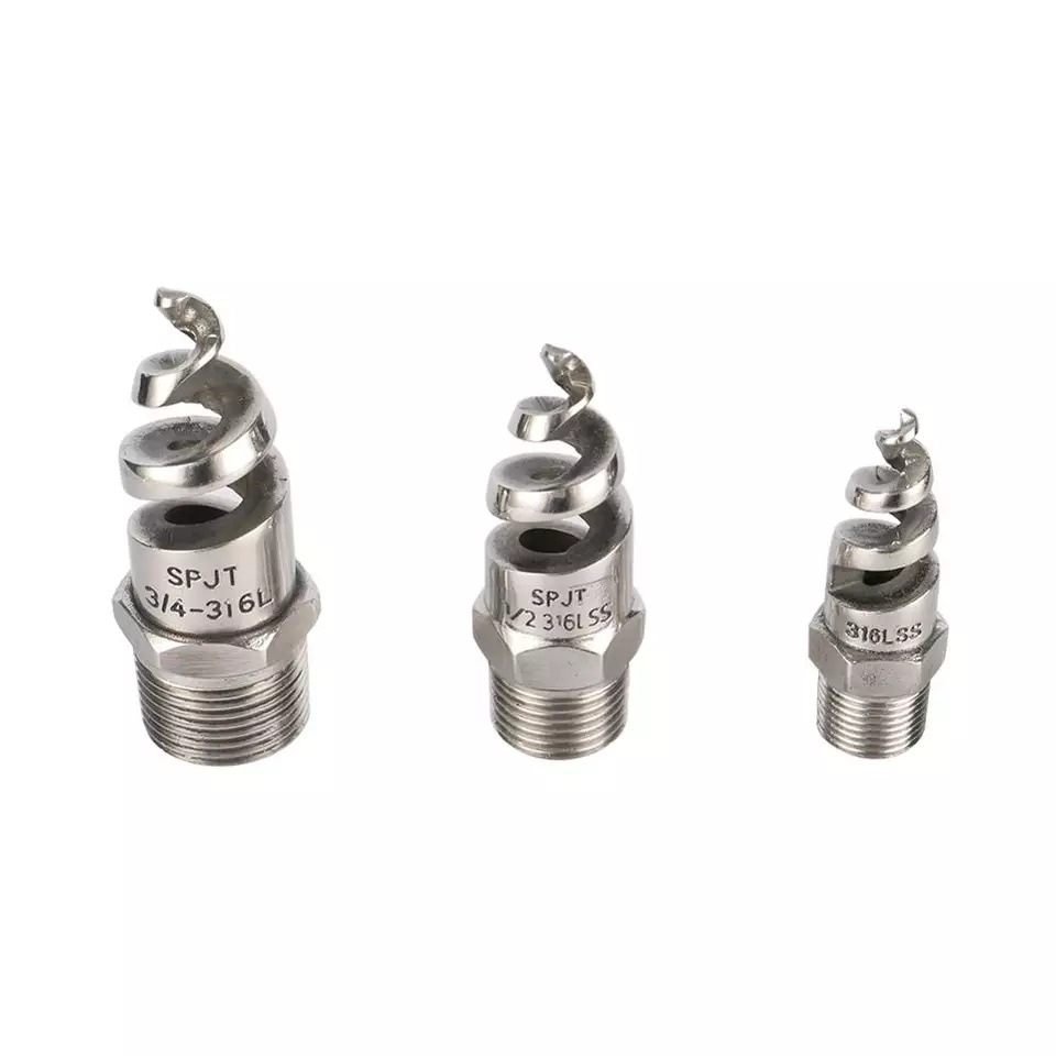 Đầu phun xoắn ốc inox phi 1/4' - 3/8' - 1/2' - 3/4' - 1'  - chân ren inox