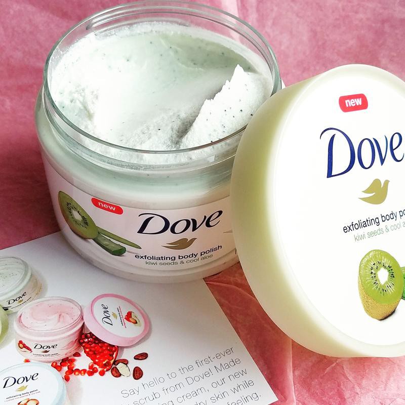 Tẩy Da Chết DOVE 298G Trắng Da Muối Tắm Hạt  Mờ Thâm Loại Bỏ Bụi Bẩn Tiêu Diệt Mụn Lưng