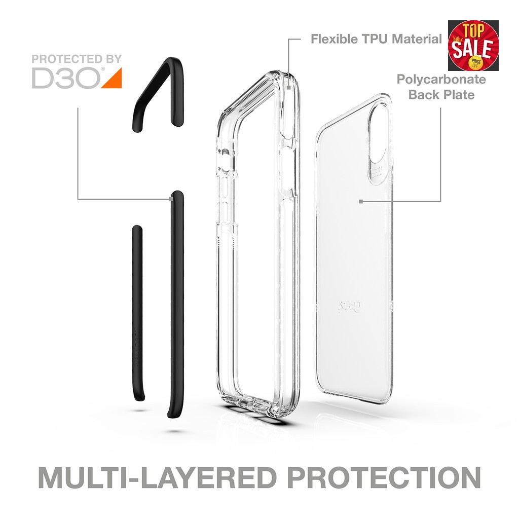 ỐP LƯNG CHỐNG SỐC GEAR4 D3O PICCADILLY IPHONE X/ Xs/ Xs Max/ Xr