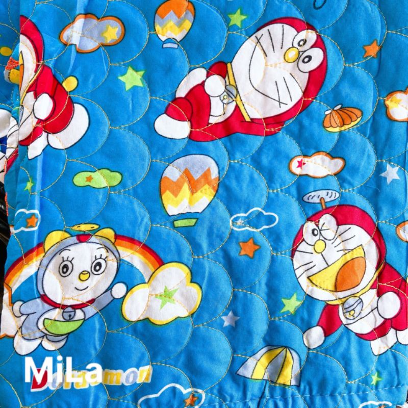 Vỏ Gối Ôm vỏ gối nằm cotton poly 40X60 Mẫu Doremon xanh dương