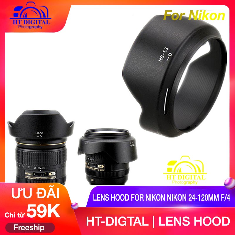 Lens Hood Nikon HB-53 Cho ống kính Nikon 24-120mm f/4 ED VR