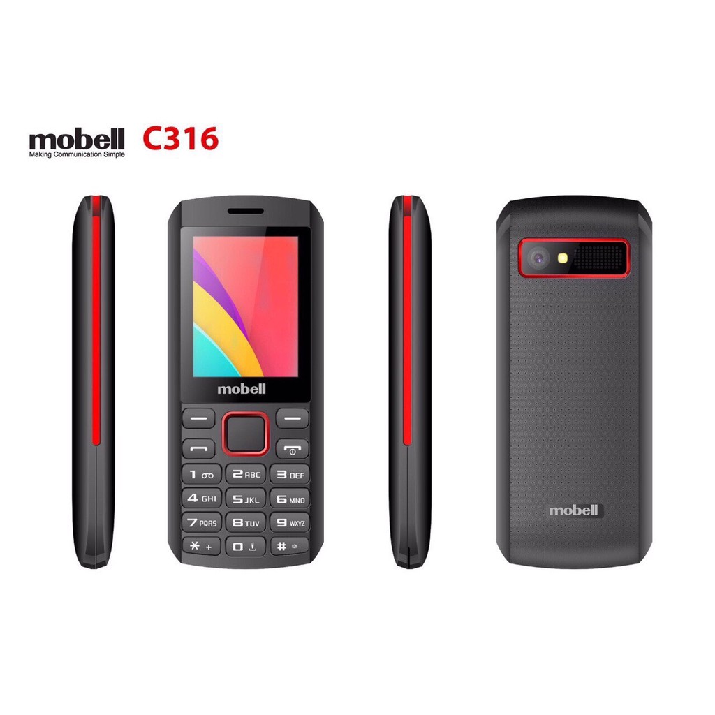 Điện Thoại Mobell C316 2 sim Bảo hành 12 tháng - Hàng chính hãng