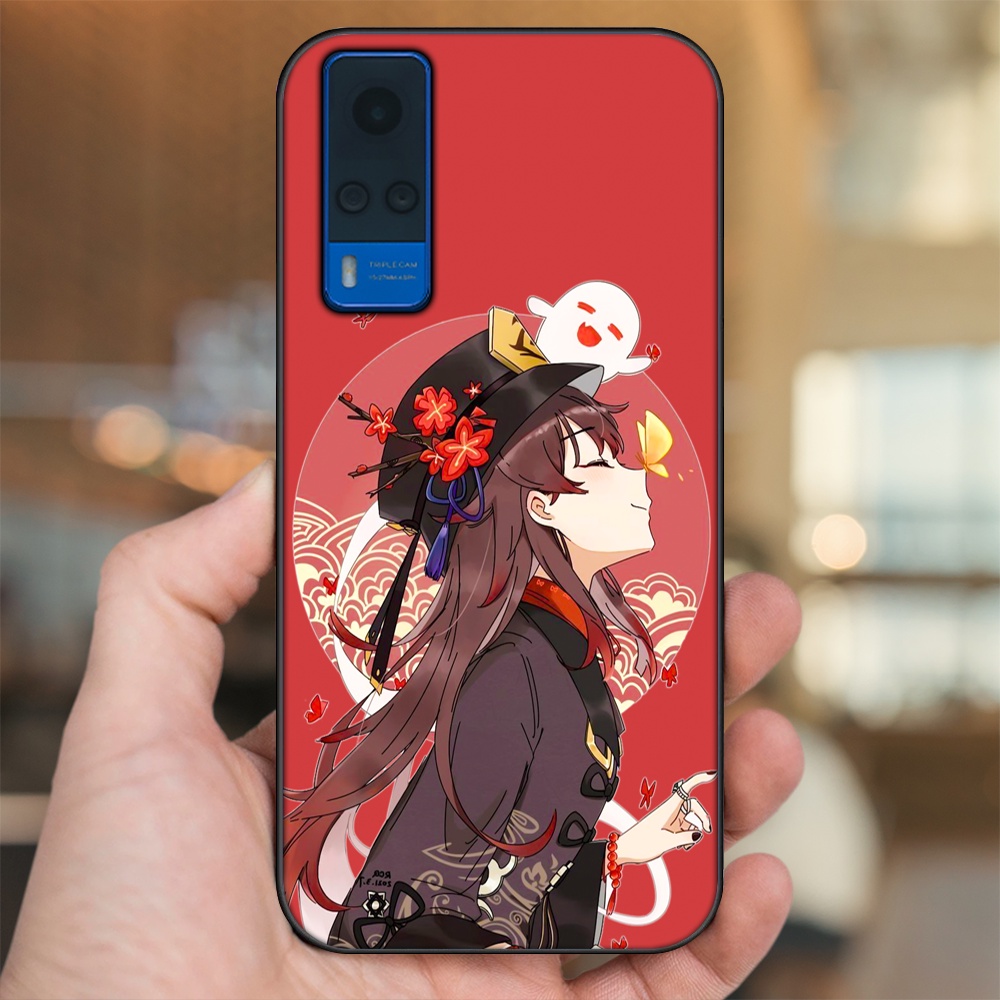 Ốp lưng Vivo Y51 2020, Y53s viền đen in hình Hutao Genshin Impact