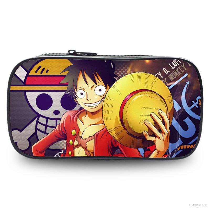 Ellen ONE PIECE Hộp Bút Chì Trẻ Em Khỉ D. Túi Đựng Bút Cỡ Lớn In Hoạt Hình Luffy Dễ Thương Cho Bé Trai