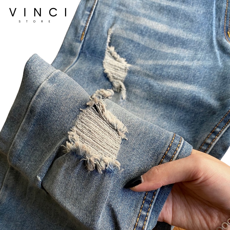 Quần Jean Nam DIESEL Rách  Ống Côn Slim Fit Màu Bụi