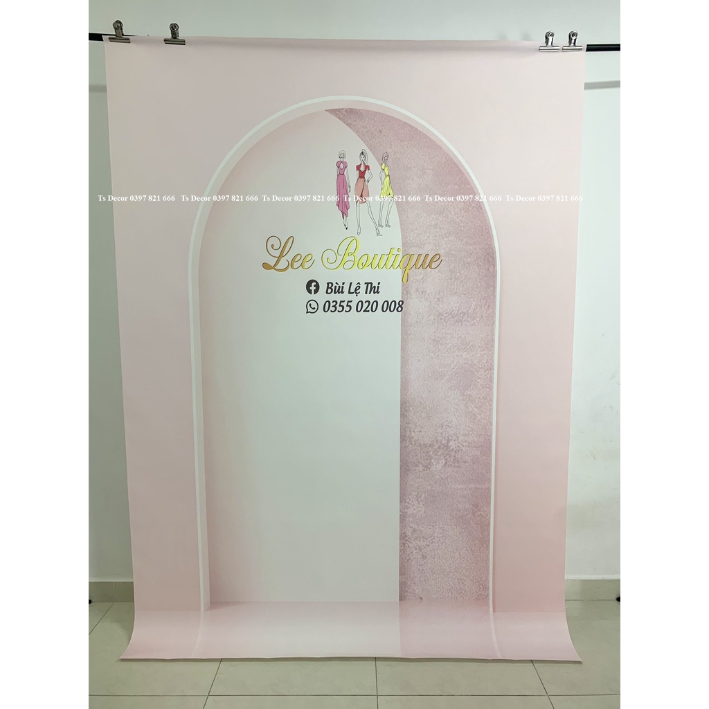 Phông Nền Chụp Ảnh Livestream 3D 5D Vòm Hiện Đại-Nhiều Size lựa chọn