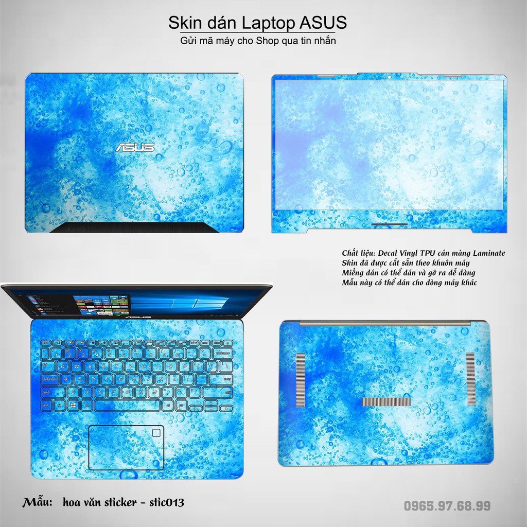 Skin dán Laptop Asus in hình Hoa văn sticker _nhiều mẫu 3 (inbox mã máy cho Shop)