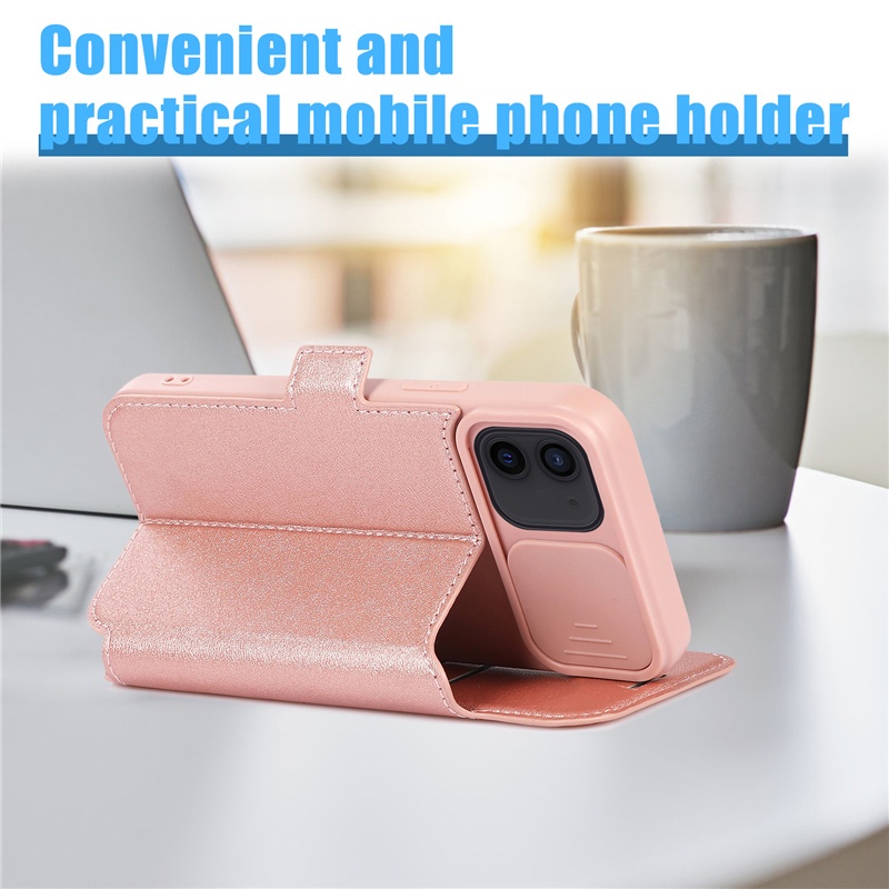 Bao da điện thoại nắp lật nam châm chống rơi có ngăn nhét thẻ cho For iPhone 6 6S 7 8 Plus X XS Max XR