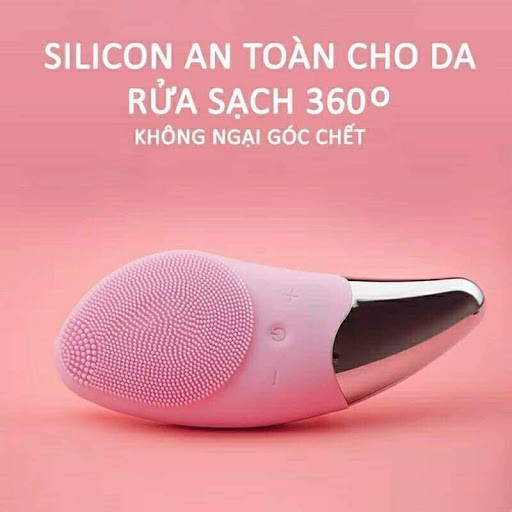 (HÀNG HOT) Máy Rửa Mặt dài massage SONIC CLEANSER cầm tay Silicon - Tẩy Tế Bào Chết-máy mát xa ion, và massage,