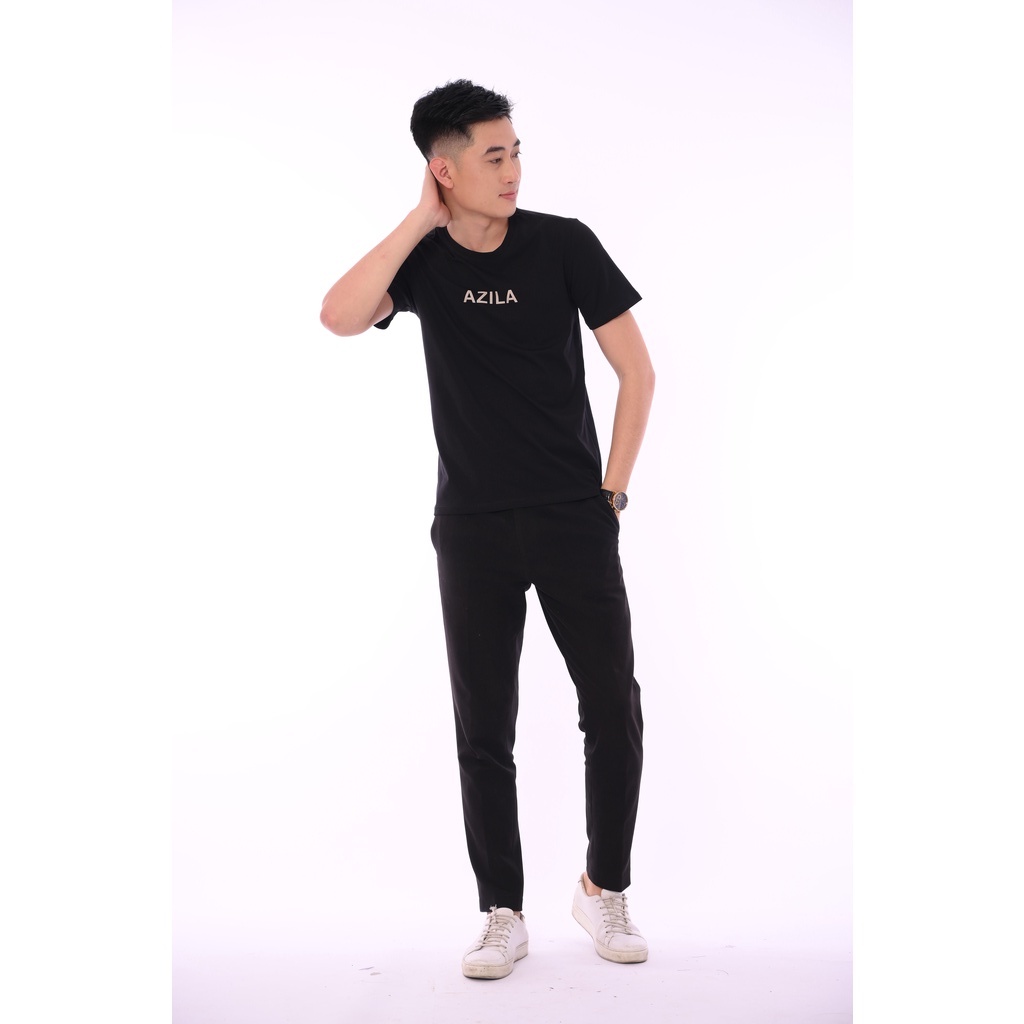 Áo phông nam nữ logo AZILA tshirt cotton USA