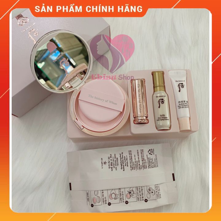 Bộ phấn nước dưỡng trắng Whoo Radiant White Tone Up Sun Cushion Special Set_𝑬𝑩𝑰𝑺𝑼 𝑪𝑶𝑺𝑴𝑬𝑻𝑰𝑪