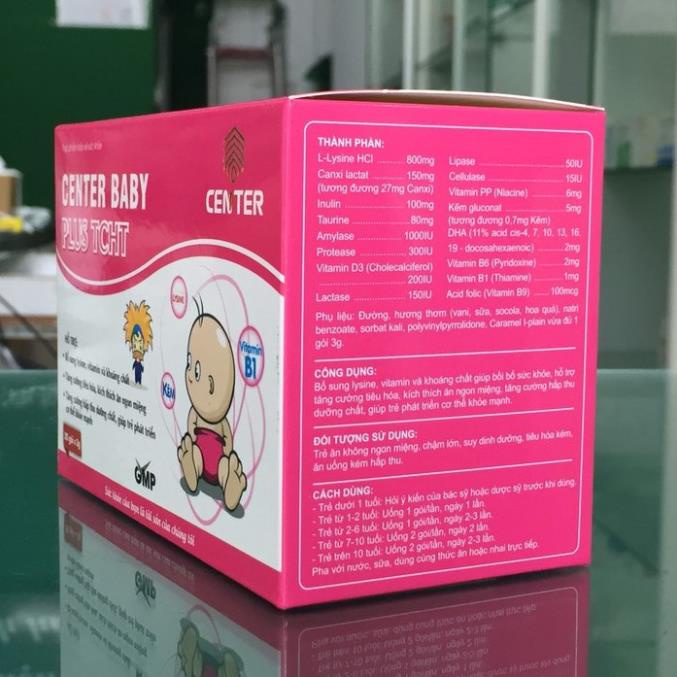 Center Baby Plus Tăng cường hấp thu – Giúp kích thích tiêu hóa, tăng đề kháng (Hộp Cốm 20 gói)