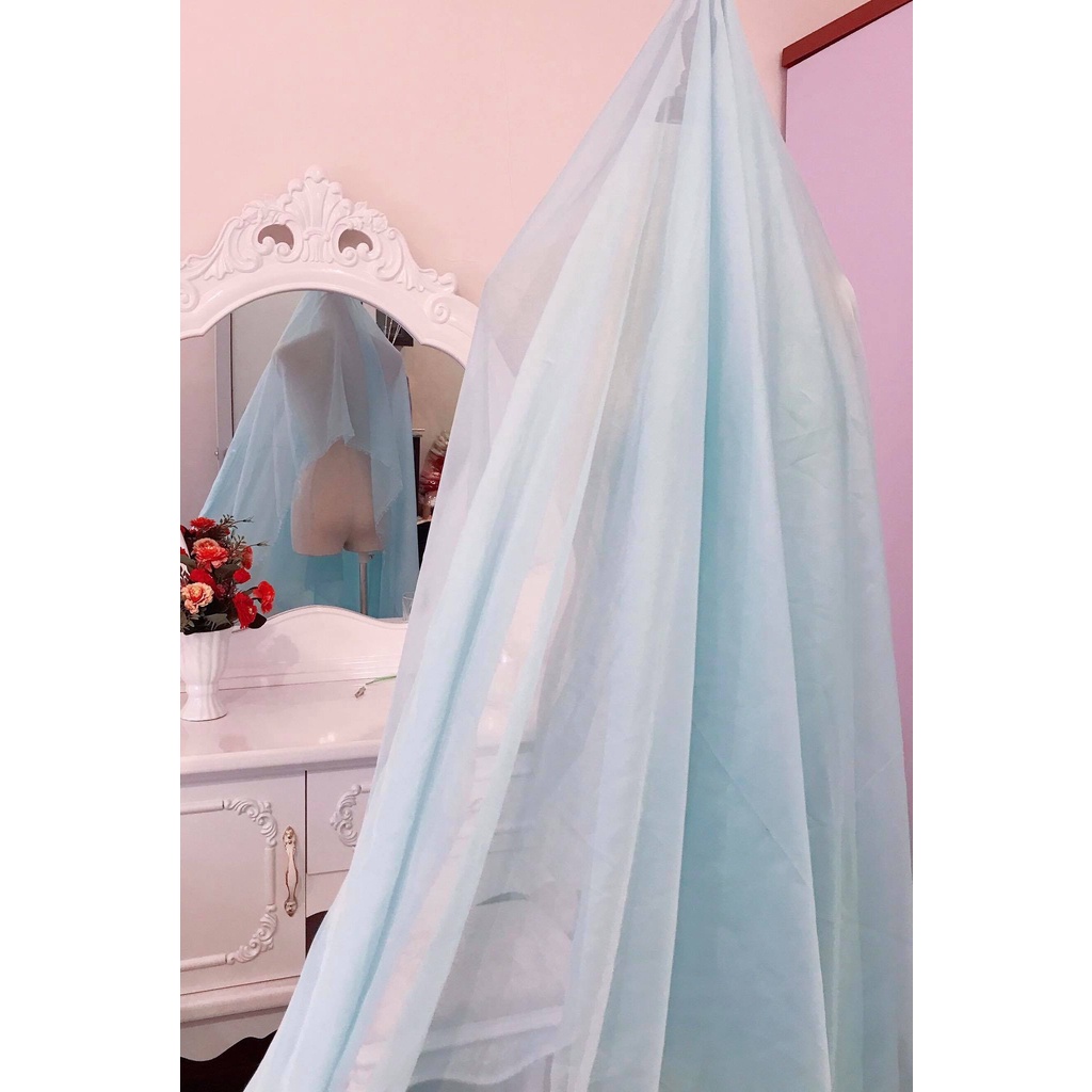 [NHIỀU MÀU] Vải voan tơ/ tơ óng trắng khổ 1m5 may váy, làm rèm, phông nền background sinh nhật