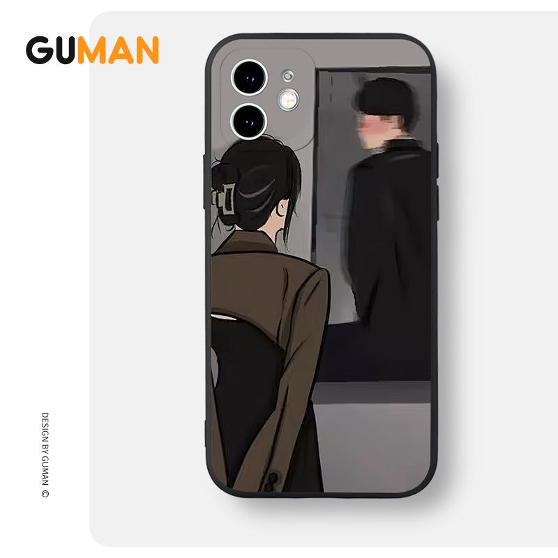 Ốp lưng GUMAN mềm nam nữ cặp đôi dễ thương đẹp cho iPhone 14 13 12 11 Pro Max SE 2020 X XR XS 8 7 ip 6S 6 Plus kute XYB762