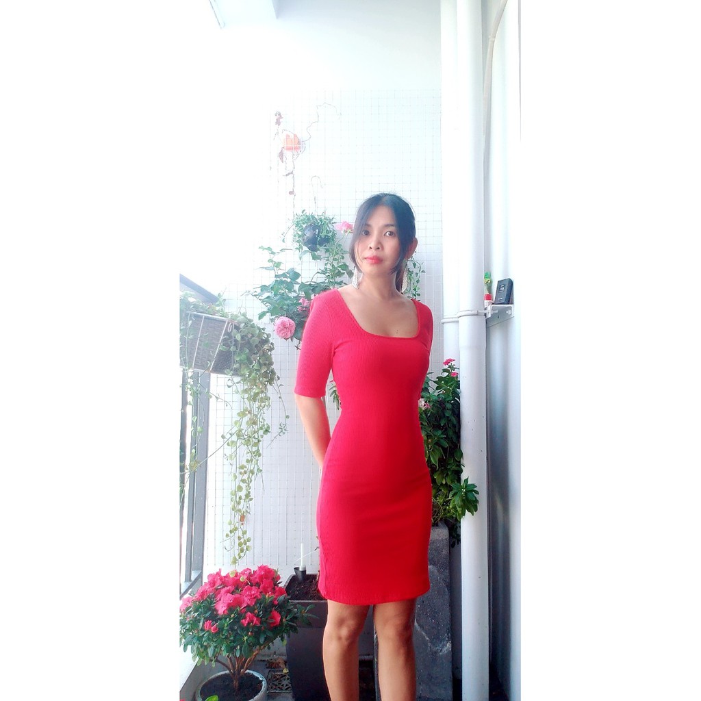 Đầm body ôm sát màu đỏ tuyệt đẹp - Chính hãng Authentic Mỹ