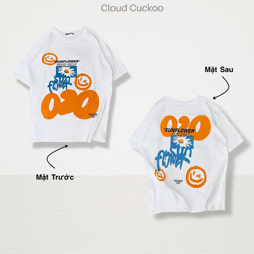 Áo Thun Unisex Họa Tiết Hoa Cúc Chất Cotton Bền Đẹp - Mã số: P23094
