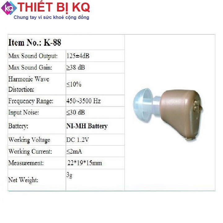 Máy trợ thính không dây Axon K88 Pin sạc