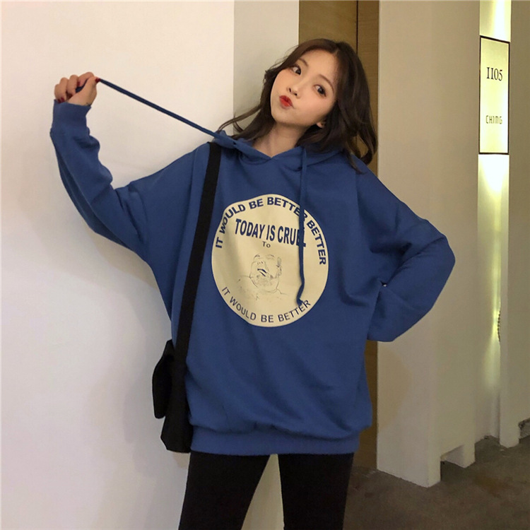 Áo Hoodie IELGY Dài Tay Cỡ Lớn Thời Trang Cho Nữ