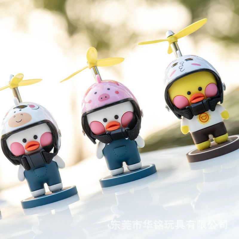 Vịt Douyin, vịt đứng, đồ chơi gắn xe đạp xe máy ô tô mũ bảo hiểm; kèm mũ, chong chóng, miếng dán, đai, kính