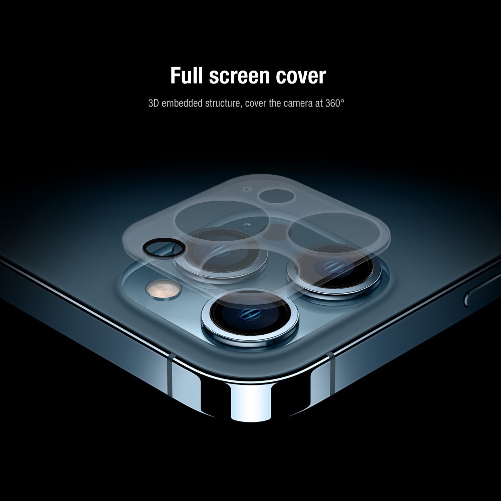 MIếng dán cường lực Nillkin 2 in 1 bảo vệ camera mạnh mẽ cho Iphone 13 Pro Max