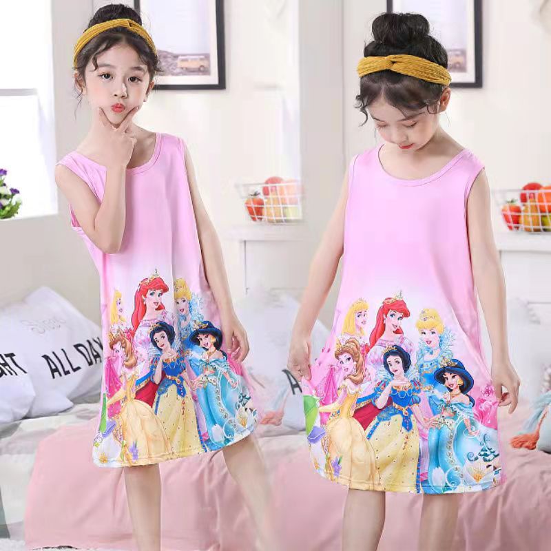 Đồ ngủ Ngắn Tay In Hoạt Hình Thời Trang Mùa Hè Cho Bé Gái