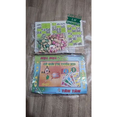 Bộ Đồ Chơi Cờ Lô Tô Giấy Và Gỗ Bingo Lotto Việt Giải Trí Ngày Tết