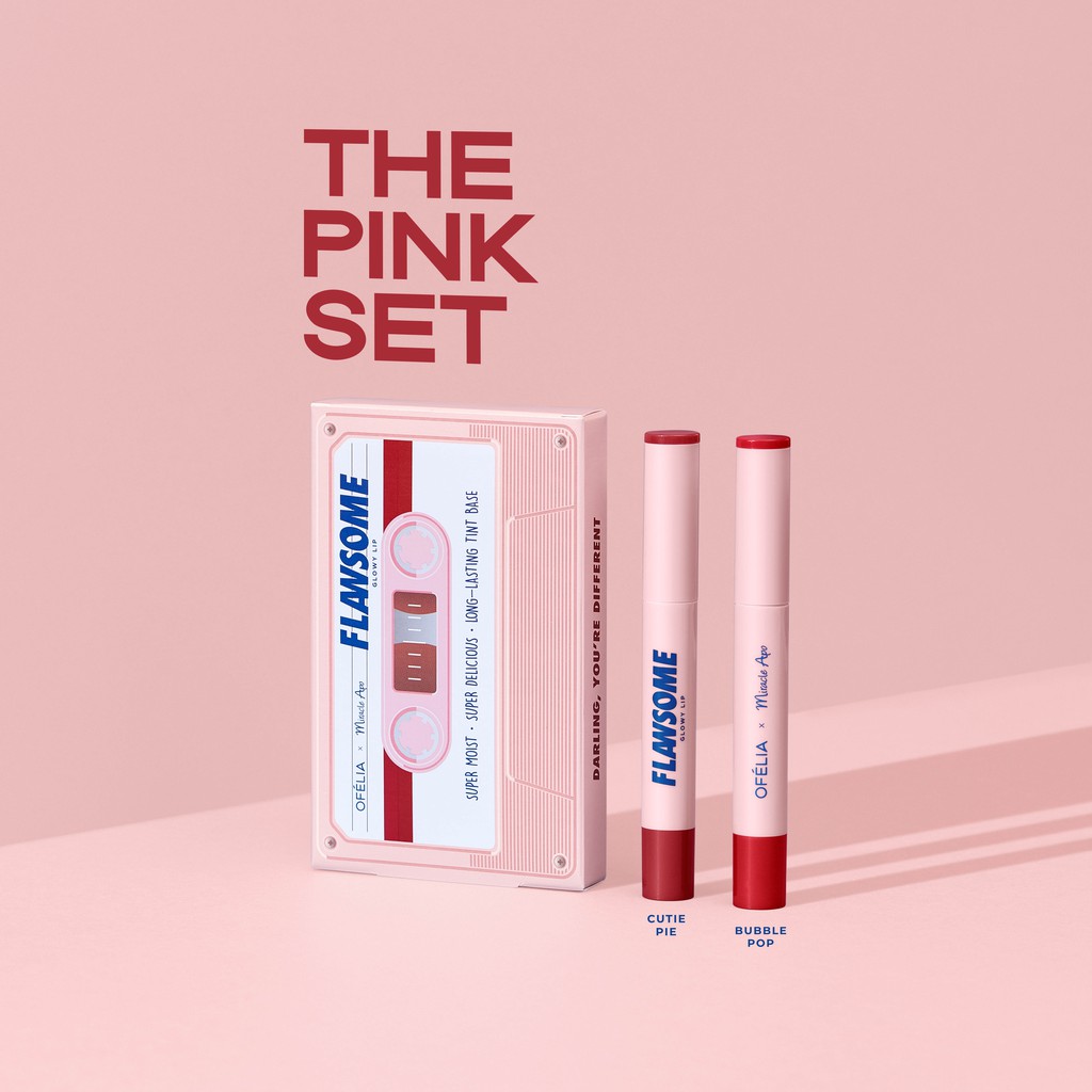 Set Son Sáp Tint Bóng OFÉLIA FLAWSOME Glowy Lip (2cây x 2g) | BigBuy360 - bigbuy360.vn