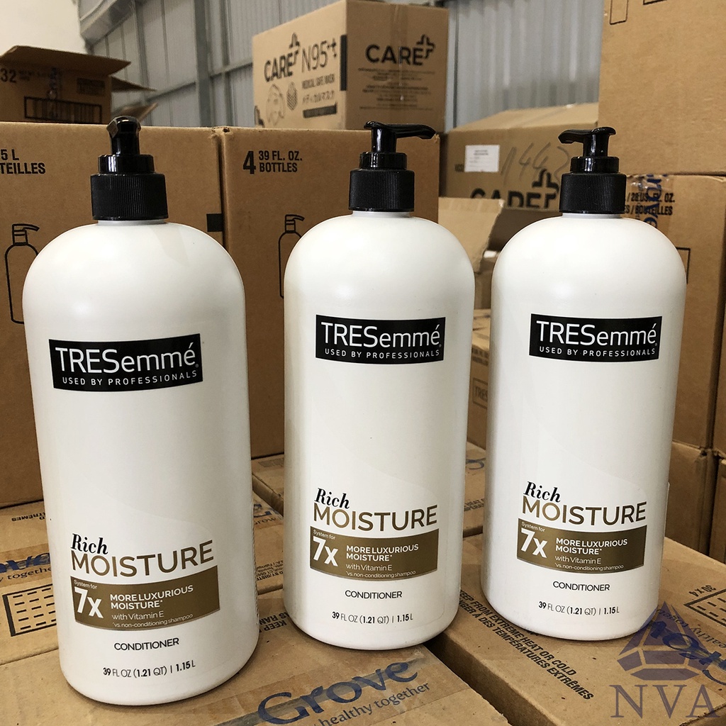 Cặp dầu gội, dầu xả tóc Tresemme 1.15L nhập Mỹ chuyên dùng cho tóc khô, hư tổn, tóc  gãy rụng