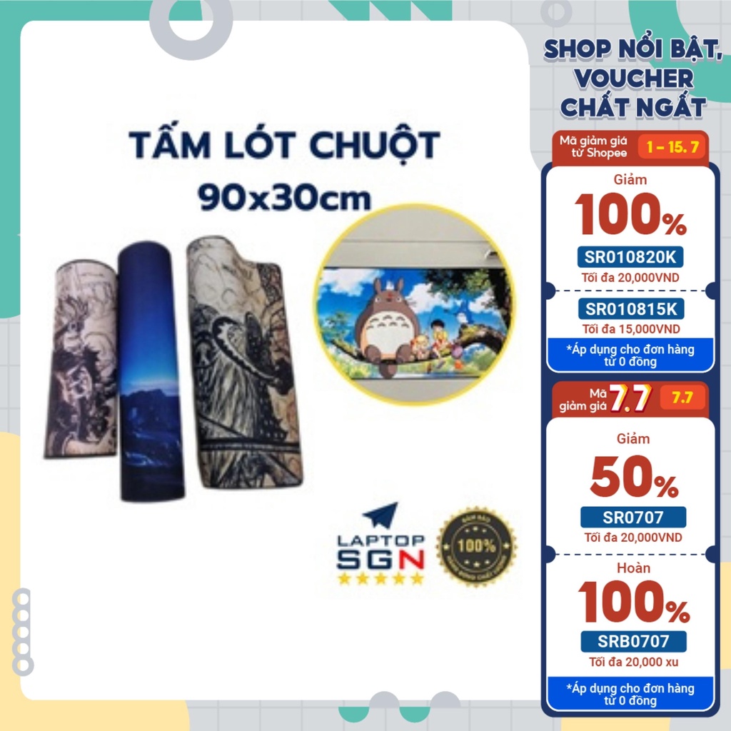 Tấm lót chuột One Piece siêu đẹp loại lớn 30x90cm - trải ngang bàn đặt laptop + chuột + điện thoại cực êm