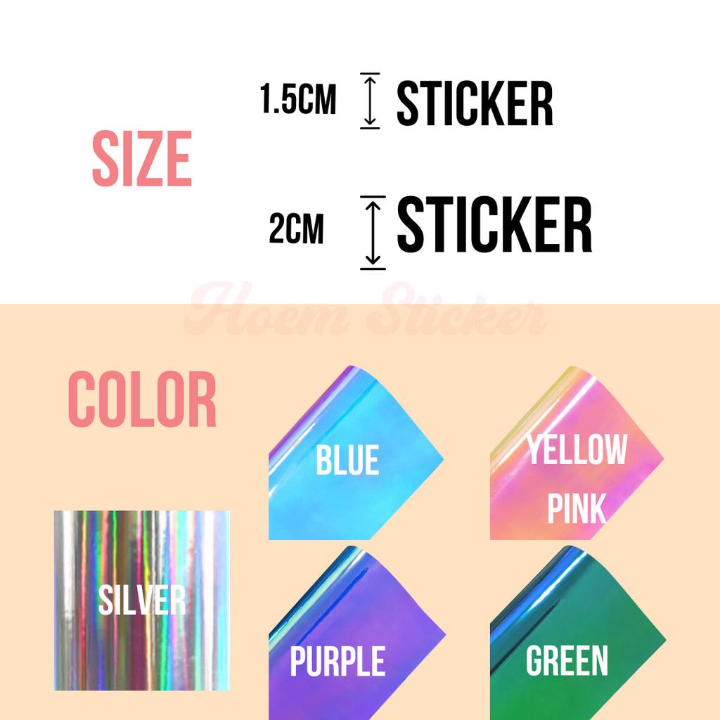 SUPER JUNIOR | 2cm | Holo Sticker Tên Idol K-pop Dán Lightstick