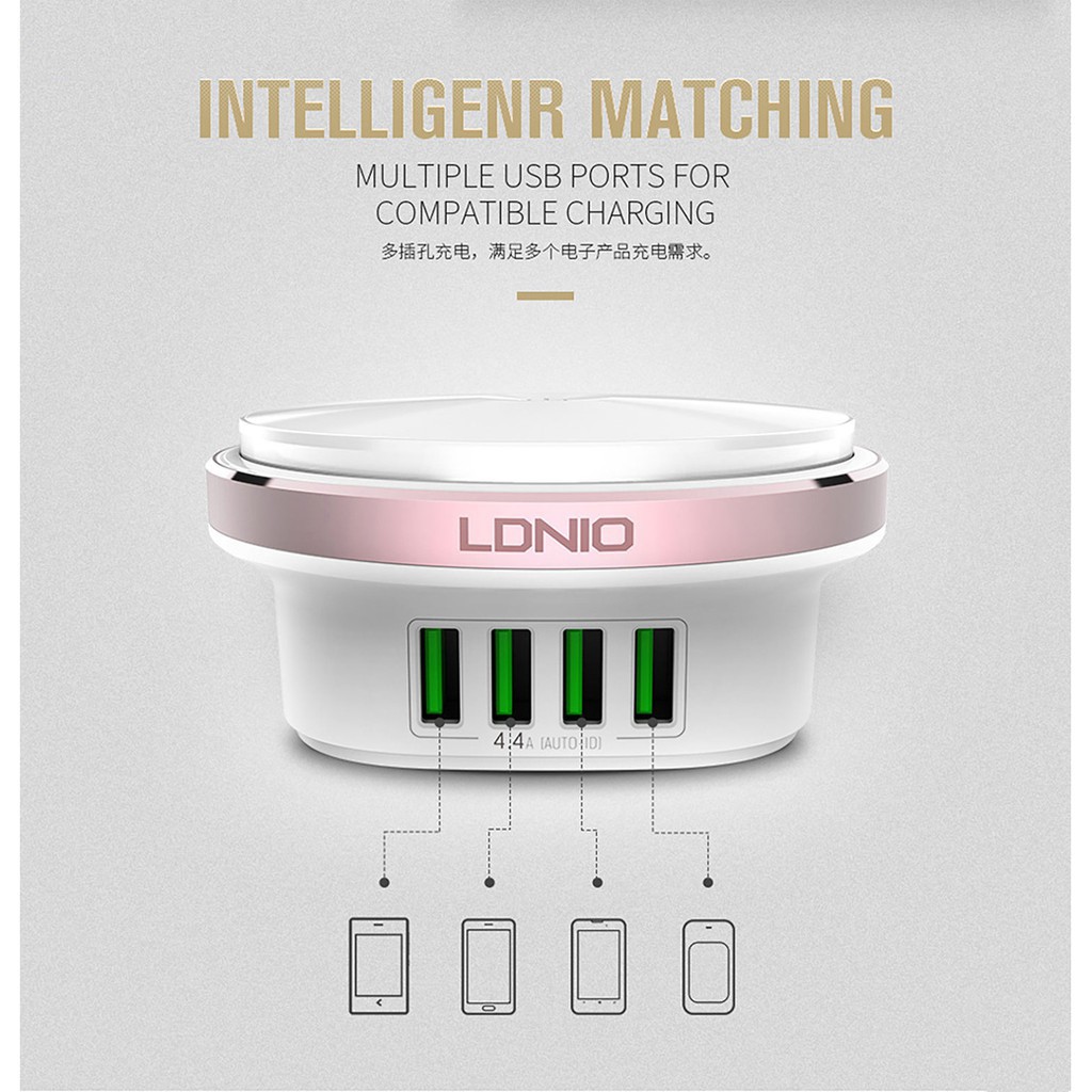 Sạc 4 cổng USB LDNIO A4406