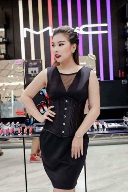 Áo corset chuẩn mỹ, tặng kèm dây đo eo