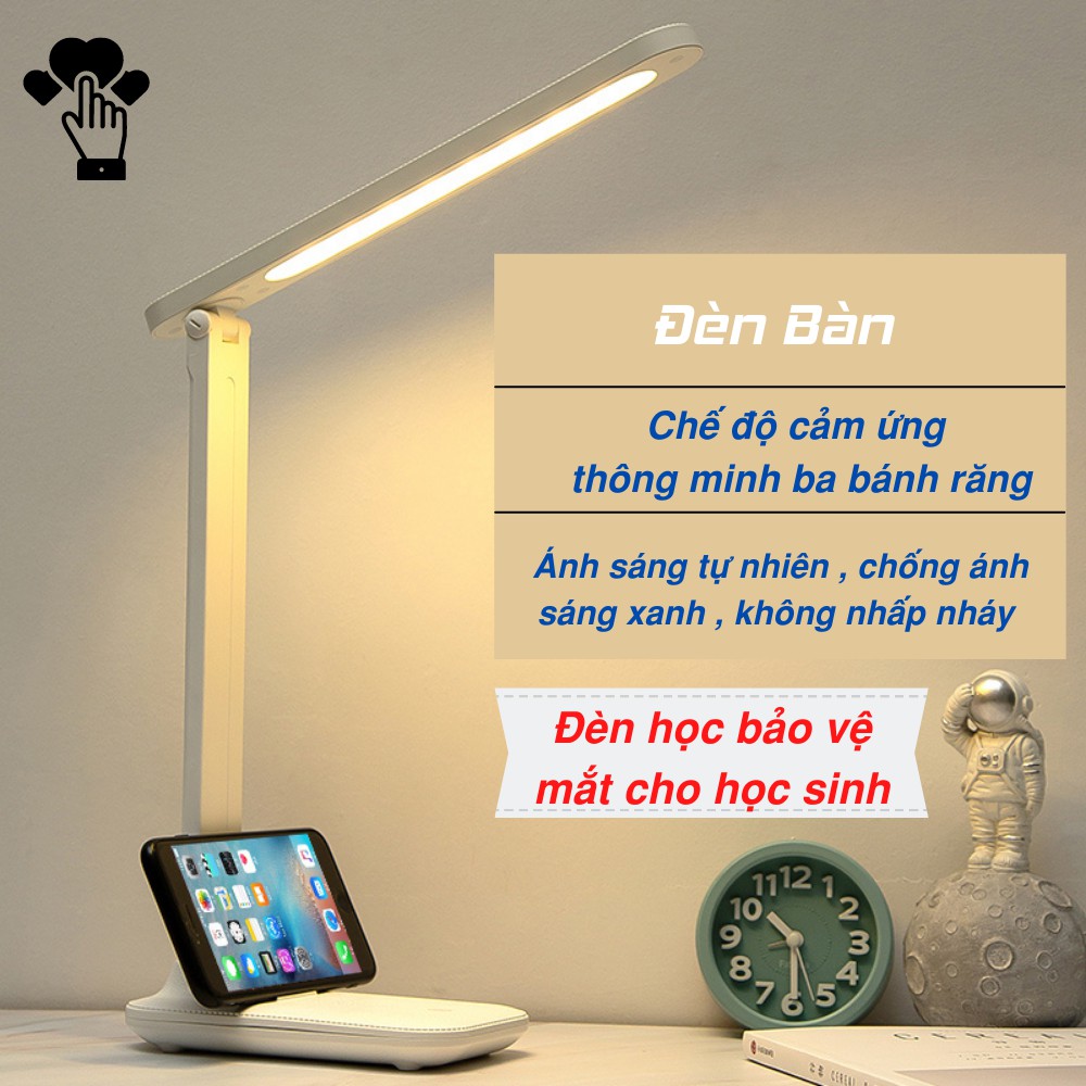 Đèn học để bàn,  chống cận thị có LED ánh sáng vàng cảm ứng 3 chế độ khác nhau ATILA SHOP