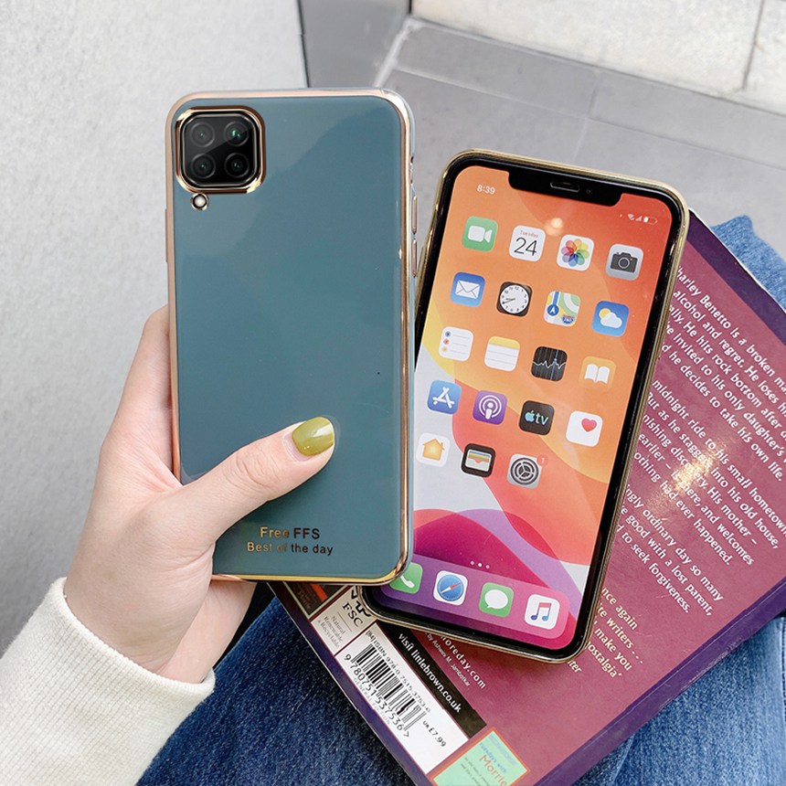 Ốp Điện Thoại Silicon Dẻo Mạ Màu Xanh Lá Ngọc 6d Cho Iphone 12 Pro Max Se 2020 11 Pro Max Xs Max Xr Xs X 5 6 7 8 5s 6s Plus