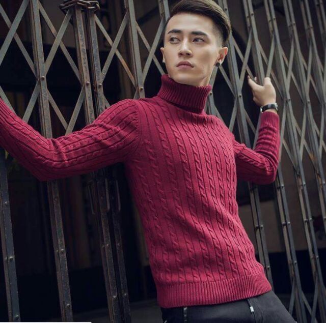 Áo len nam cổ lọ vặn thừng cao cấp hy | BigBuy360 - bigbuy360.vn