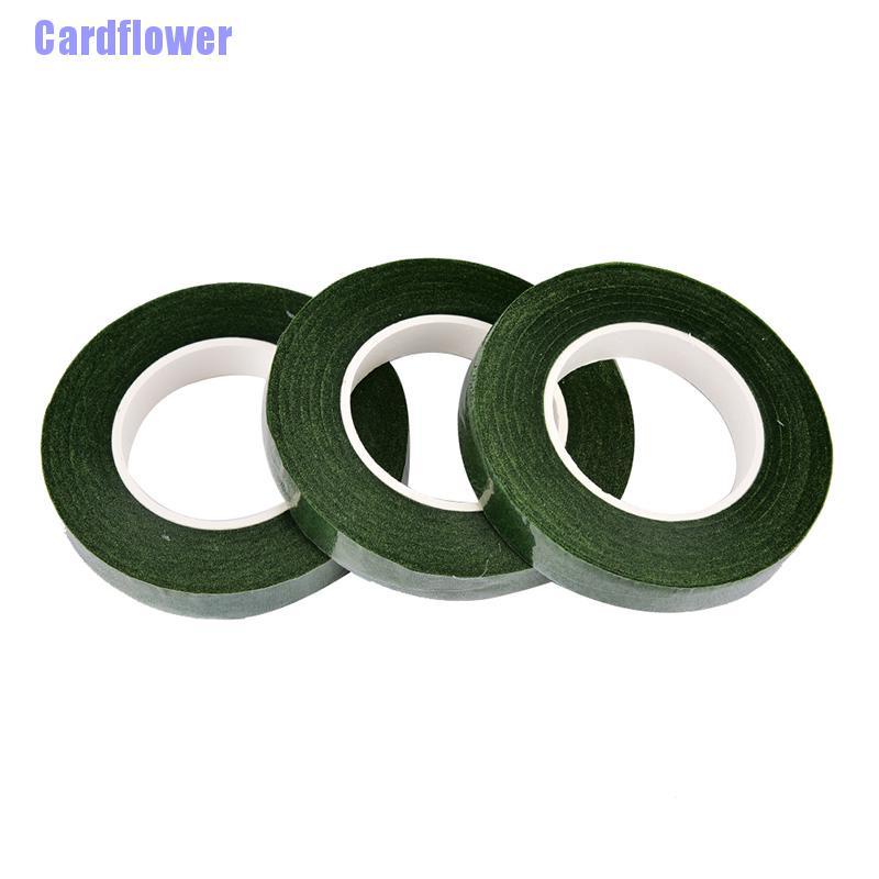 Cardflower  Durable Rolls Waterproof Green Florist Stem Elastic Tape Floral Flower 12mm Tape