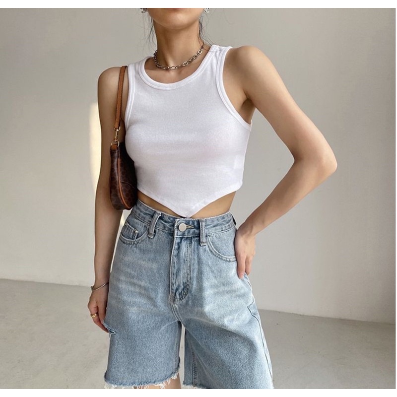 Áo ba lỗ thể thao form croptop