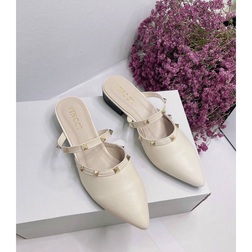 Dép sục nữ viền đinh gót 2p xinh xắn mã S43