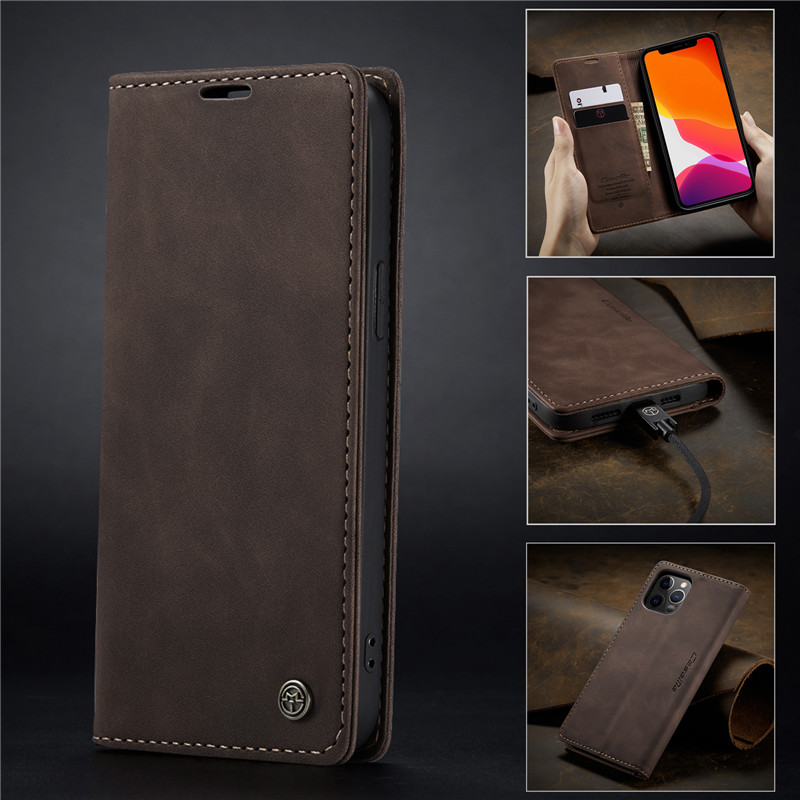 Bao da điện thoại nắp lật từ tính phong cách vintage cho Huawei P20 P30 P40 Mate30 Pro Lite