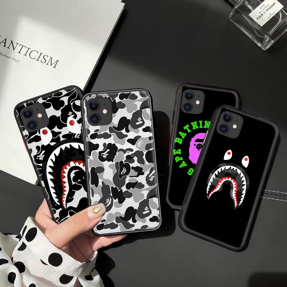 Ốp Điện Thoại Dẻo Họa Tiết Logo Bape Độc Đáo Cho Iphone 12 Mini 11 Pro XR XS Max