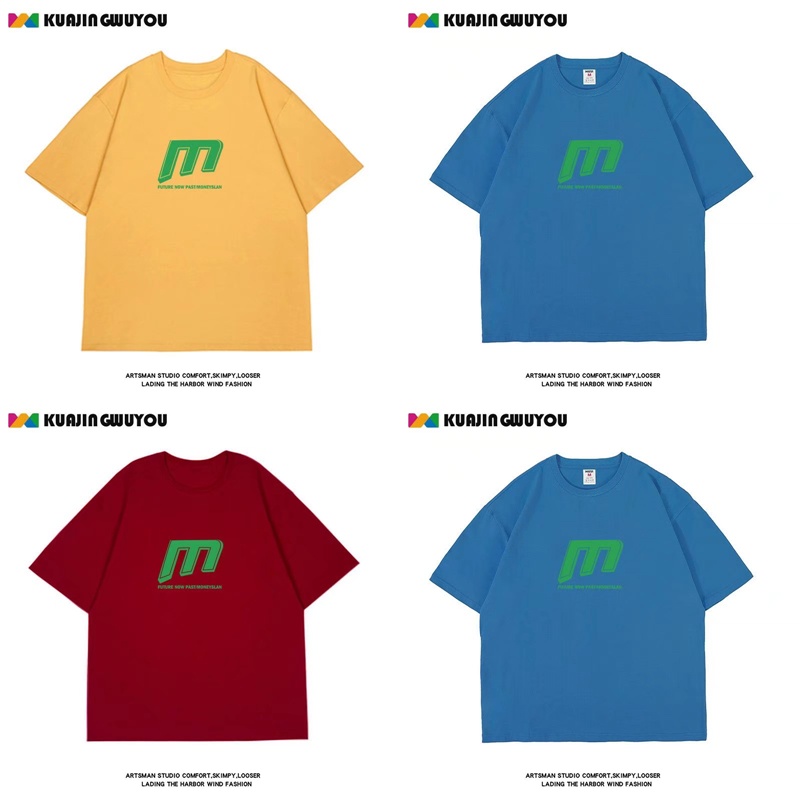 Áo Thun Tay Ngắn Cổ Tròn Dáng Rộng Thời Trang Mùa Hè Phong Cách Nhật Bản Cho Nam Size M-8XL