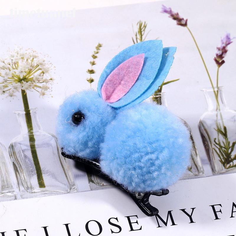 Kẹp Tóc Thỏ Bông Nhiều Màu Dễ Thương Cho Bé Gái